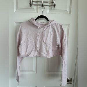 MESHKI | Pink Eden Cropped Logo Hoodie | size M